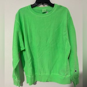 Vintage 90’s Champion Sweatshirt L Green Pullover Crew Neck Reverse Weave